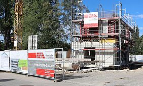 Baustelle mit dem Betonkern