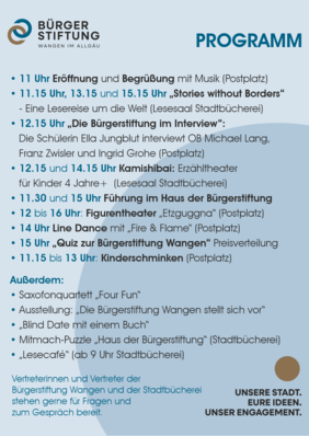 Plakat mit Programm
